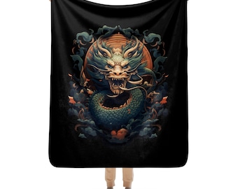 Manta Sherpa de dragón, manta de fantasía