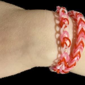 Rubber band loom bracelets - valentine’s set