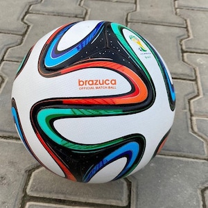 Brazuca Football, Official FIFA World Cup Brazil 2014 Football,  Handstitched Soccer Ball, Match Ball Size 5, Gift For Him, Birthday Gift