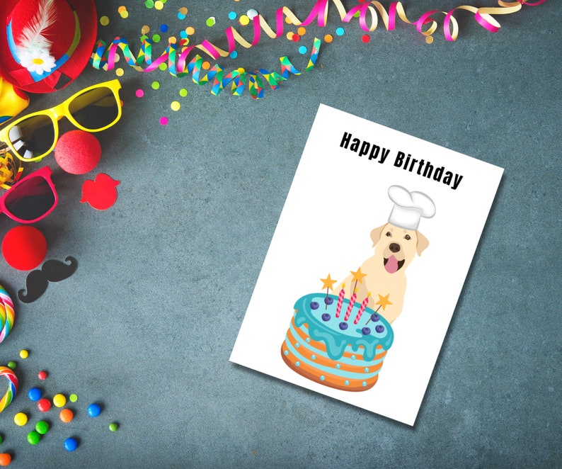 Printable Dog Birthday Card - Etsy