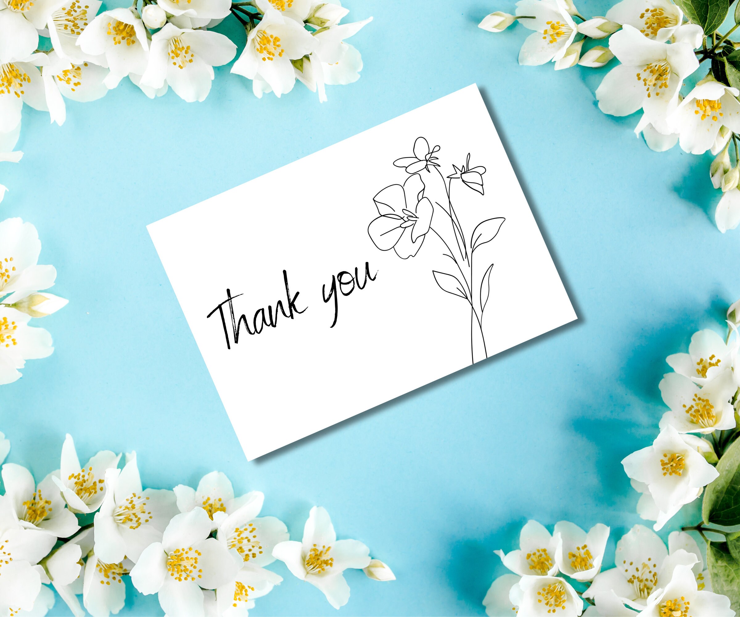Printable Thankyou Card, Thank You Card - Etsy