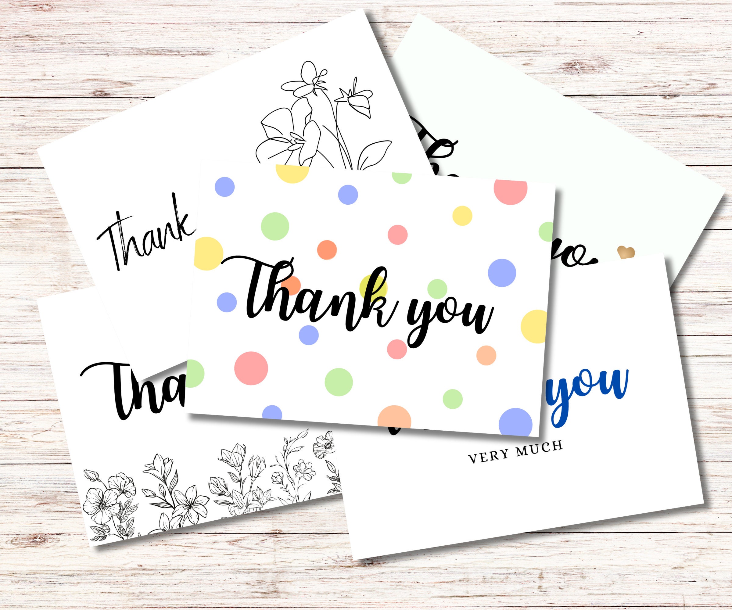 Printable Thankyou Card, Thank You Card - Etsy