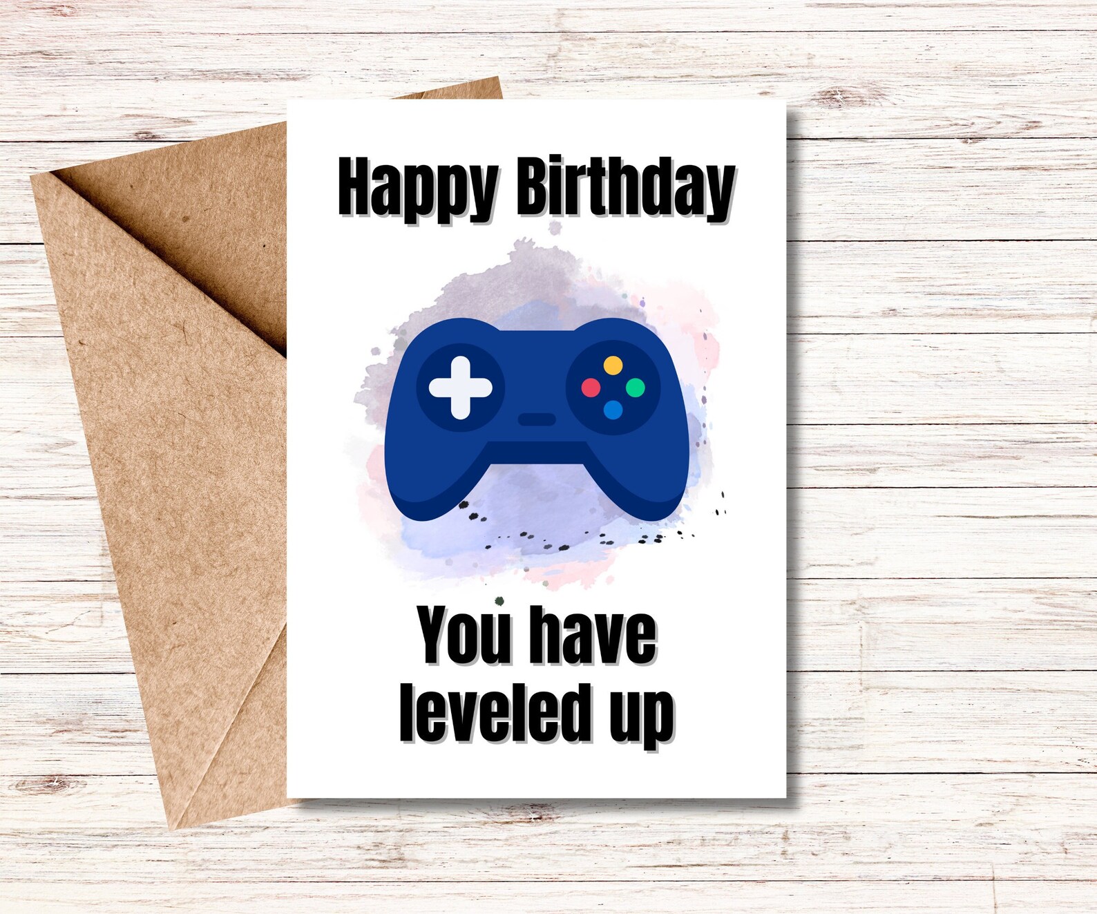 Printable Gamer Birthday Card Downloadable Gaming Birthday - Etsy