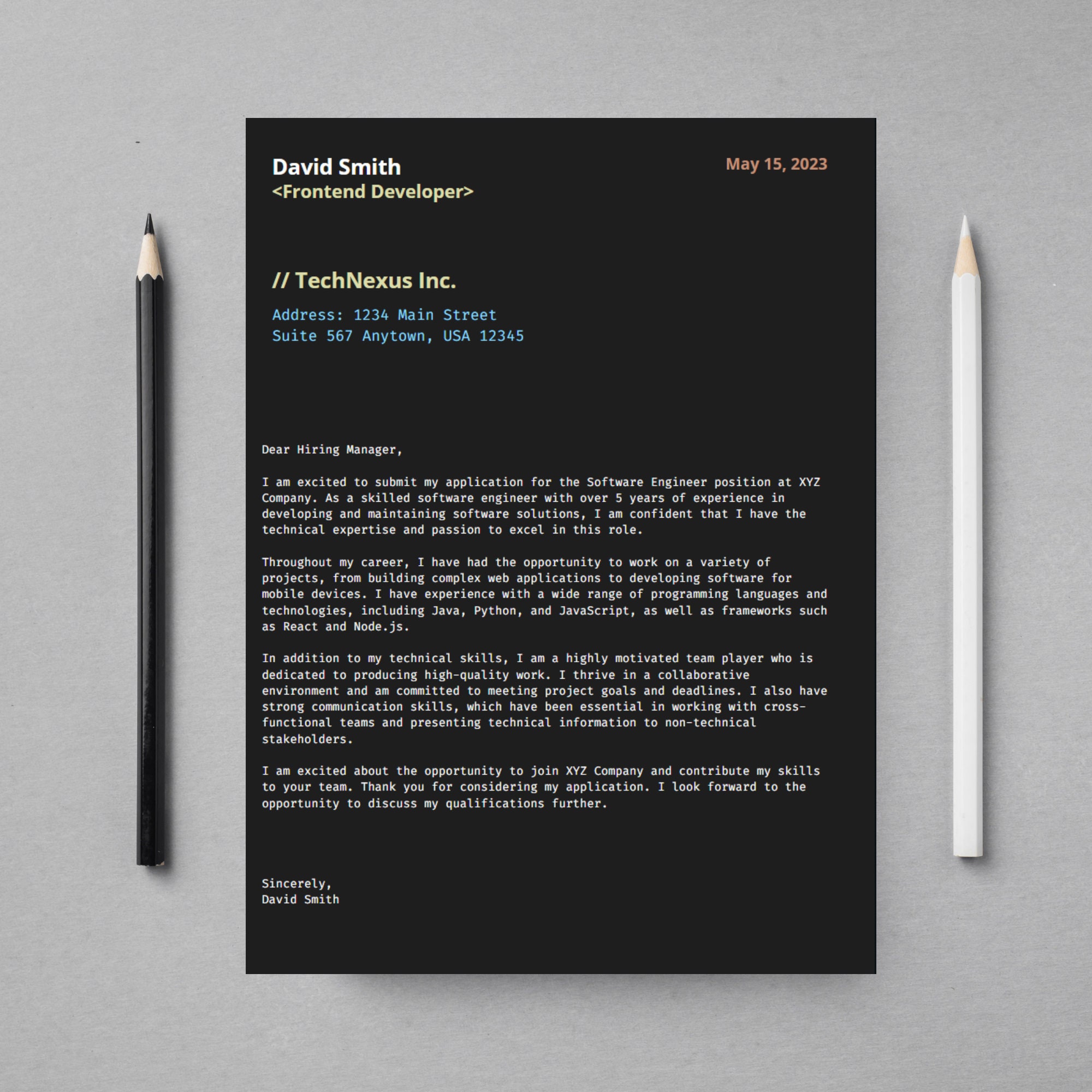 Printable Developer CV Template and Cover Letter - Etsy