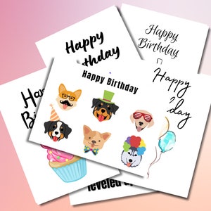 Printable Dog Birthday Card - Etsy