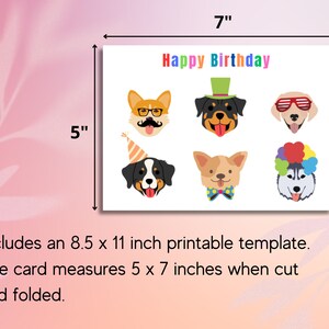Printable Dog Birthday Card - Etsy