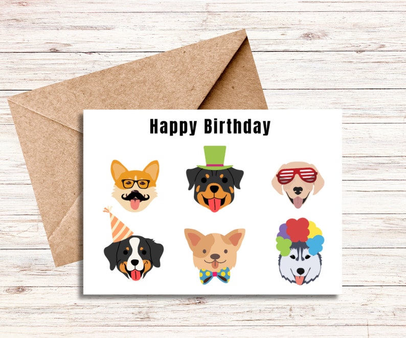 Printable Dog Birthday Card Etsy - Il 794xN.4961364599 E8r0