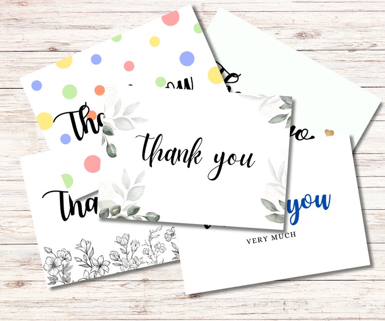 Printable Thankyou Card, Thank You Card - Etsy