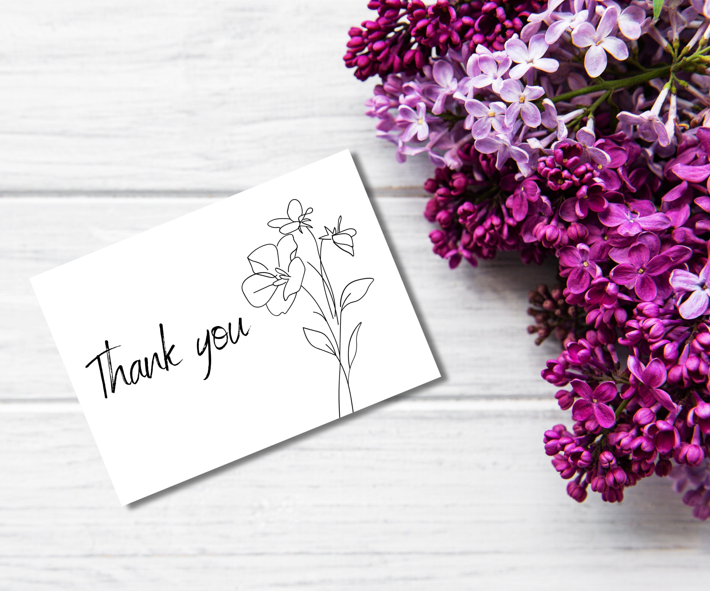 Printable Thankyou Card, Thank You Card - Etsy