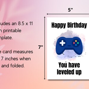Printable Gamer Birthday Card Downloadable Gaming Birthday - Etsy