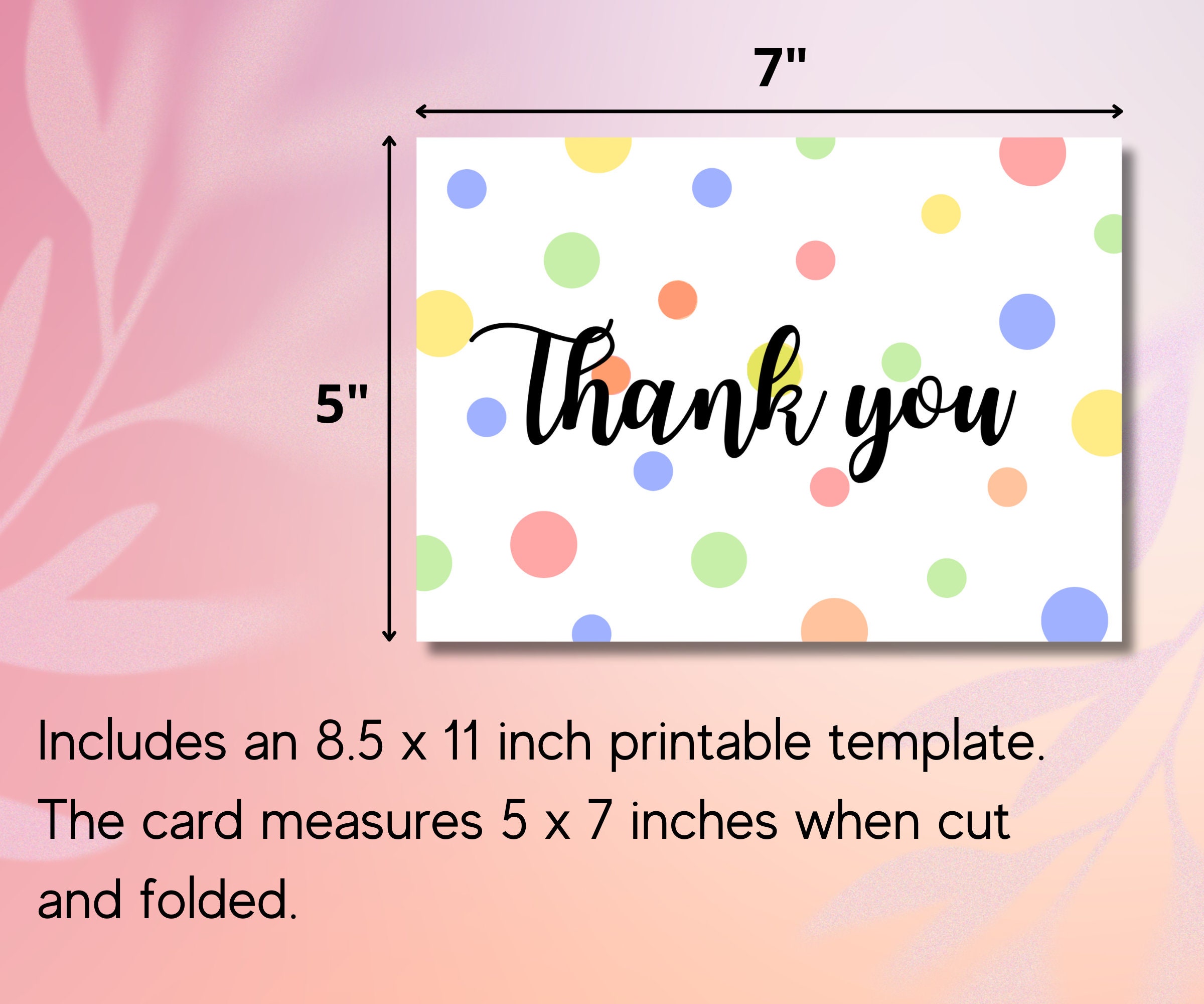 Printable Thankyou Card, Thank You Card - Etsy