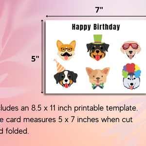 Printable Dog Birthday Card - Etsy