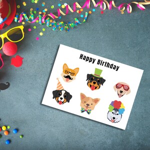 Printable Dog Birthday Card - Etsy
