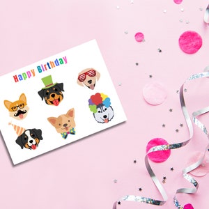 Printable Dog Birthday Card - Etsy