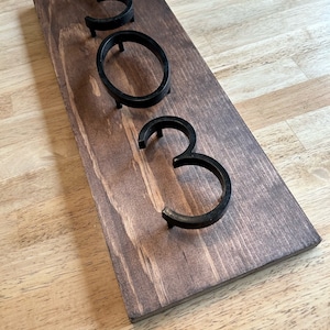 Modern House Number Sign -  Modern Plaque - Wooden Sign -Metal Number Address -Rustic Address Sign - Floating Number Sign - Cottage Sign