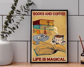 Póster Vertical Con Texto En Inglés Girl Love Books, Arte De