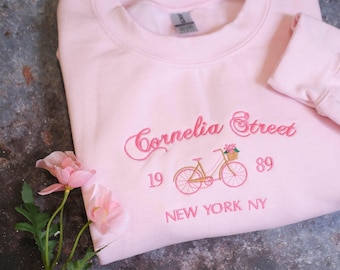 Embroidered Cornelia Street Sweatshirt,Cornelia Street Crewneck Sweatshirt, Great Gift for Her Women Mom Friend