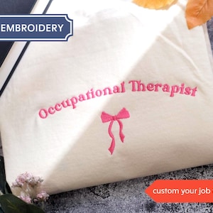 Comfort Colors® Occupational Therapy Shirt, Custom Coquette Bow OT shirt Occupational Therapist Shirts, Gift for OTA, Trendy Gifts, COTA
