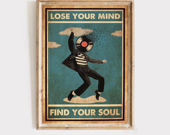Vintage Poster - Pulp Fiction Lose Your Mind Find Your Soul Vintage Print Movie Cool Print Gift Idea Wall art poster print