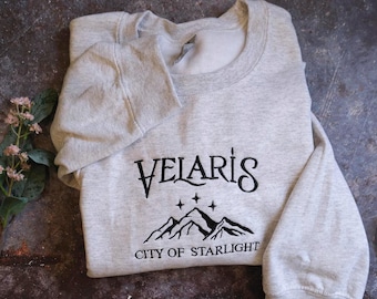 Velaris Embroidered Shirt,Velaris City Of Starlight Embroidered Sweatshirt,The Night Court Shirt,SJM sweater,City of Starlight,ACOTAR Shirt