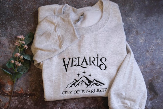 Velaris Embroidered Shirt,Velaris City Of Starlight Embroidered Sweatshirt,The Night Court Shirt,SJM sweater,City of Starlight,ACOTAR Shirt