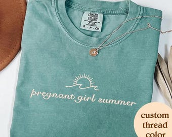 Summer Pregnancy Announcement Shirt Beach Pregnancy Announcement T Shirt Summer Baby Shower Tshirt Pregnancy Reveal Shirt Baby Reveal Tee