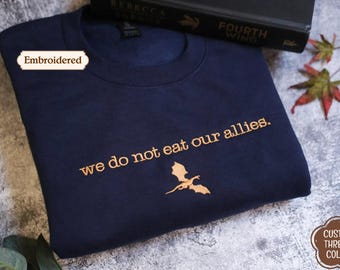 Comfort Colors® We Do Not Eat Our Allies t-shirt, Fourth Wing Shirt, Basgiath War College, Violet Sorrengail, Fourth Wing Merch