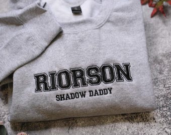 Xaden Riorson Shadow Wielder Embroidered Sweatshirt, Fourth Wing Reading Sweater, Rebecca Yarros, Gift for Book Lovers, Bookish shirt, Xaddy