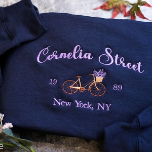 Embroidered Cornelia Street Sweatshirt, Embroidered Tshirt, Great Gift for Her, Gift for Mom, Gift For Friend
