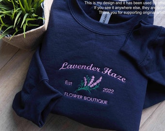 Lavendel Haze besticktes Sweatshirt / T-Shirt / Hoodie, Geschenk für Swiftie, Musik subtil merch TS besticktes Sweatshirt, Popkultur y2k Shirt