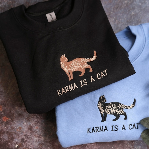 Karma Cat Crewneck Sweatshirt, Midnights Karma Tee, Karma Cat Sweatshirt Hoodie,pop culture y2k shirt, Era Cat Mom gift, Cat dad gift