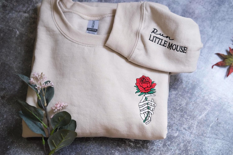 Run Little Mouse Shirt, Rose Skeleton Sweatshirt, Haunting Adeline Tee, Dark Romance Reader Merch, Book Lover Gifts for her image 8