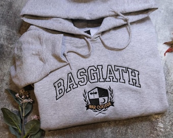 EMBROIDERED Basgiath War College Sweatshirt, Fourth Wing Dragon Rider Violet Sorrengail Xaden Riorson Fantasy Bookish Empyrean Series Shirt