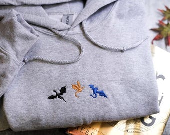 Tiny dragons embroidered sweatshirt, Fourth Wing embroidered sweatshirt, booktok, bookish gifts, dragon, basgiath war college crewneck