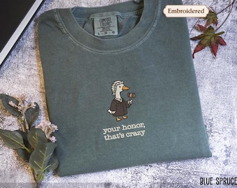 Goose Lawyer Shirt, Embroidered Funny Law school graduate Gift, Silly Future Lawyer Sweatshirt