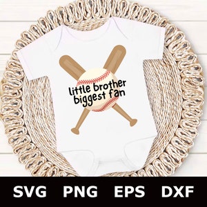 Little Brother Biggest Fan Baseball SVG, Little Brother Biggest Fan PNG, Baseball Brother, Baseball SVG, Cricut Svg, Baseball Svg, Sports