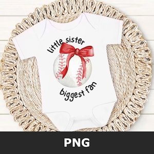 Little Sister Biggest Fan Baby Girl PNG, Little Sister SVG, Baseball Sister, Baseball Girl, Baseball Png, Baseball Svg, Preppy Baseball