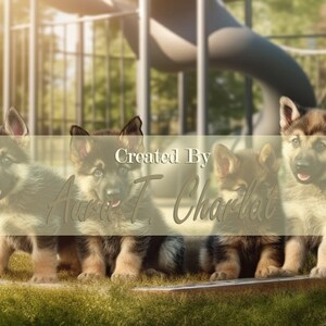 Cute German Shepherd Puppies Facebook Header - Instant Digital Download, Perfect Size for Facebook Cover