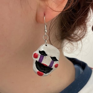 Five Nights at Freddy&#39;s Puppet Earrings - Handmade