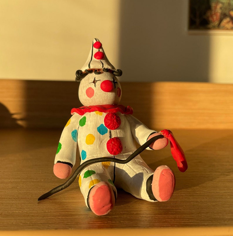 Cute Clown Sculpture/ Desk Buddy - Etsy