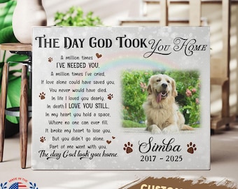 Personalized Dog Memorial Canvas, Custom Pet Loss Gifts, Dogs Remembrance Gift, Pets Picture Keepsake