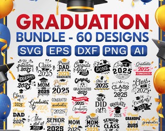 Graduation 2025 SVG Bundle: University Cut Files (Instant Download)