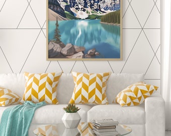 Banff Poster | Banff Print | Banff Wall Art | Banff National Park Poster Print | Banff Alberta Canada Travel Gift | Art Print