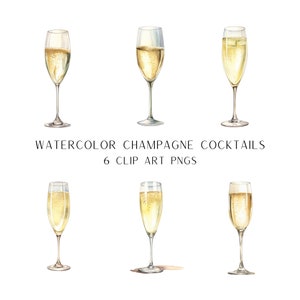 Champagne illustratie, glas champagne PNG, trouwbar teken, handtekening drankje, aquarel mousserende wijn, champagne fluit illustraties