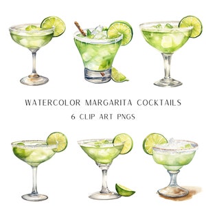 Margarita Aquarell Illustration, Margarita Getränk Clipart, benutzerdefinierter Aquarell Cocktail, Signature Drink Art, Tequila Cocktail, Margarita PNG