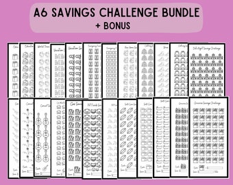 Savings Challenges Printable/savings tracker/Savings Challenge/Savings Challenge Printable/Bundle/cash envelope/savings challenges