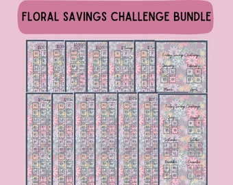 Savings Challenge l Savings Challenge Printable/Budget/savings challenges/savings tracker/Savings Challenge/bundle/monthly budget/