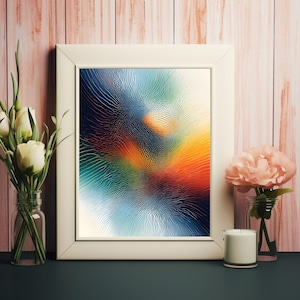 Vibrant Abstract Flow Art Print: Dynamic Lines, Colorful Waves (Digital Download)