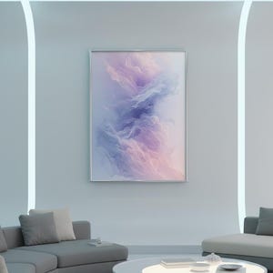 Ethereal Flow Ein verträumtes abstraktes Design in Pastellfarben für moderne Wandkunst - zum ausdrucken und ausdrucken