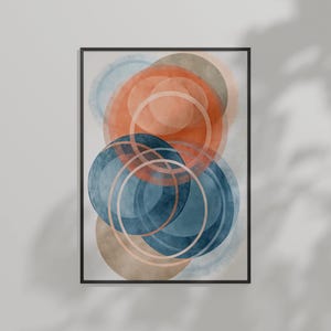 Abstract Circles Wall Art | Minimalist Printable Digital Art